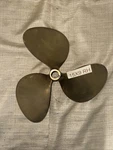 Brass Michigan Equi-poise 15X9 1/8 Bore Keyed Right Hand 3 Blade Propeller. Fixed Price $300.00.