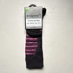 Bridgedale Women Ski Race Socks Striped Black/pink/purple Size 3-4. Fixed Price $15.99.