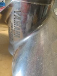Yamaha Used Saltwater Series Prop Rh 19-XL 16 1/4 Stainless Steel 3 Blade. Fixed Price $350.00.