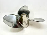 Used Four Blade Suzuki DF250SS Stainless Steel Propeller 990C0-00622-18P. Fixed Price $400.00.