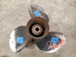 13 3/4" X 11P Evinrude Johnson Omc Stainless Propeller, 389792, Spline, P4987. Fixed Price $156.00.