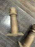 Bronze Rudder Port Square Flange Andgles Believe To 00RP138B 3/8 Shaft. Fixed Price $250.00.