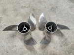 Pair Of 14 1/2" X 23P Mercury Cleaver Ss Props, Solid 15 Spline, P8747 P8748. Fixed Price $340.00.