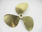 Federal 14 X 10P 3 Blade Super-cup Nibral Lh 1/4" Bore Inboard Prop. Fixed Price $800.00.