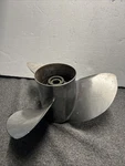 Powertech Stainless Propeller ELD3R 15PUT145. Off Johnson Evenrude. Fixed Price $90.00.