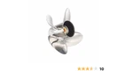 Solas Outboard Propeller 4 Blade STAINLESS.17 PITCH.15 Tooth Spline. Used Twice.. Fixed Price $200.00.