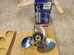 New 3/4" X 13P Evinrude Johnson Brp Ss Propeller, 763957, Spline, P9854. Fixed Price $368.00.