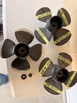 Evinrude Johnson Outboard Motor Propeller 4 Blade 11X17. 15HP-35HP.. Fixed Price $125.00.