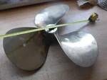 Brass Boat Propeller. Left Hand, 17" By 11", Made Austral. Fixed Price $383.78.