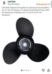 10 1/2 X 11 Aluminum Boat Propeller For Evinrude Engines 15-35HP,14 Tooth, Rh. Fixed Price $30.00.