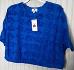 Juicy By Couture Womens Cropped Top 2X Royal Blue Logo Classic New $48. Fixed Price $24.99.