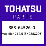3E3-64526-0 Tohatsu Propeller C12.5 (3X288X293) 3E3645260, New Genuine Oem Part. Fixed Price $302.92.