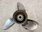 14 1/4" X 23P Omc Evinrude Johnson Stainless Propeller, 389019, 15 Spline, P9718. Fixed Price $175.00.