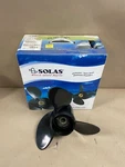 New Solas 12 3/4 X 21 Outboard Aluminum Propeller, Part #: 2411-133-17. Fixed Price $109.00.