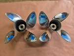 Pair Of Blade 15 1/4" X 24P Suzuki Watergrip Ss Propellers, P11376 P11377. Fixed Price $1340.00.