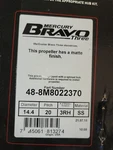 Mercury Bravo Iii 20 Pitch Stainless Steel 3RH Prop 48-8M8022370. Fixed Price $349.00.