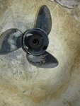 Johnson 175HP 2 Stroke Outboard Stainless Steel Propellor (13 3/4X19-176617). Fixed Price $150.00.