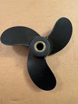8 X 7-1/2 3-BLADE Black Aluminum Boat Prop. Made Brazil Rh Outboard. Fixed Price $40.00.