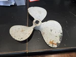 Antique Steel 3-BLADE Keyed Boat Propeller. Fixed Price $98.00.