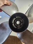 Powertech Stainless S. 4 Blade 25P Rh Propellor Came Off 250HP Xb Mercury. Fixed Price $250.00.
