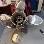 Yamaha Powertech Left Hand 15.25X 17 Stainless Steel Four Blade Propeller. Fixed Price $725.00.