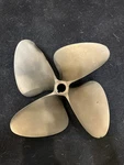 Oj Force 13 X 4 Blade Inboard Propeller Left Hand Nibral 1/8" Shaft #1219. Fixed Price $275.00.