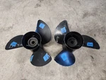 Pair Of Aluminum 14 1/2" X Yamaha Propellers, 17-M, 17-ML, P10917 P10918. Fixed Price $173.00.