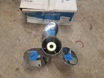 New Left Hand 14 1/4" X Suzuki Stainless Prop, 99105-0020L-18P, Yamaha #3059. Fixed Price $334.00.