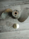 Vintage Outboard Propeller Brass With Cone Nut Washers 2 Blade Quick Silver. Fixed Price $64.00.