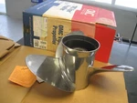 Johnson Evinrude Omc 0174890 14.75 X Lefthand Stainless Steel Propeller. Fixed Price $150.00.