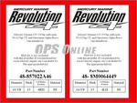 Mercury Revolution Propeller 14.62 X 15" Pitch Rh & Lh 8M0151315 8M0151314. Fixed Price $1794.00.