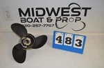 Used Johnson Evinrude Black Stainless Steel Propeller - 389949 13 3/4X15P. Fixed Price $199.00.