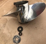 Solas 1431-135-15MD Ss 13-1/2 X15 To 140 Propeller Hub Off Johnson 90HP. Fixed Price $301.50.