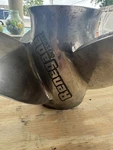 Mercury Stainless Steel Propeller 14 1/4 X 19P Blade Lh. Fixed Price $200.00.