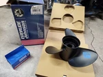New Aluminum 14.3" X 21P Evinrude Johnson Propeller, 765189, Hub Kit, P6462. Fixed Price $128.00.