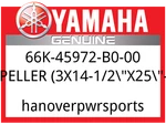 Yamaha Oem Part 66K-45972-B0-00 Ss Prop 14-1/2X25 Hd. Fixed Price $912.00.