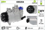 Compressor, Air Conditioning Valeo For Volvo 240 2.0 690204. Fixed Price $422.52.