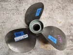 Front Volvo Penta Ni-bral Propeller, 3587393 G5F, 44 Helical Spline, P8618. Fixed Price $785.00.