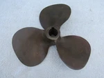 Columbian Hydrosonic 3 Blade Bronze Power Propeller Inboard Boat 8" X 7" 1940S. Fixed Price $39.95.