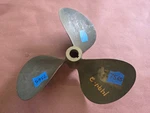 Ni-bral 13" X 17P Federal Equi-poise Inboard Prop, 1/8" Bore, 13RH17, P7565. Fixed Price $308.00.