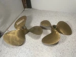 Inboard Brass Bronze Propellers Set 13" X 12"P 1/4" Bore-right&leftrhlh. Fixed Price $799.99.