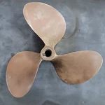 Vintage Federal Boat Equi-poise Solid Brass Propeller Blade 13 Rh 15. Fixed Price $99.95.