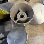 Clean Used Mercury 13 3/4 X 21 Stainless Propeller #48-74268. Fixed Price $98.92.