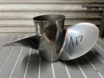Used Mercury Quicksilver 13.3/4X21 Pitch Rh Propeller Stock # A17. Fixed Price $150.00.
