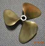 Vintage Ni-bral 3-BLADE 20X21R Solid Brass Yacht Boat Propeller With 1/2" Bore. Fixed Price $549.99.