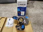 New 1/2" X 15P Solas Saturn Prop, 1431-135-15, Mercury 4.25", P9015. Fixed Price $375.00.