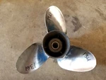 3/4" X Pitch Unknown Michigan Wheel Stainless Prop, SSM419, # 1361. Fixed Price $56.00.