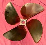 Acme 857 13.25 X 15.5 Inboard Nibral Prop 4 Blade Left Hand 1/8" Shaft (I19. Fixed Price $400.00.