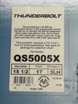 New 15 1/2" 17P Quicksilver Thunderbolt Ss Propeller, QS5005X Mercury. Fixed Price $485.00.