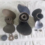 Three Vintage Freshwater Rh Kiekhaefer Mercury Props, Two With Hardware.. Fixed Price $89.99.